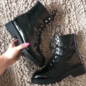 Windsor Black Combat Boots